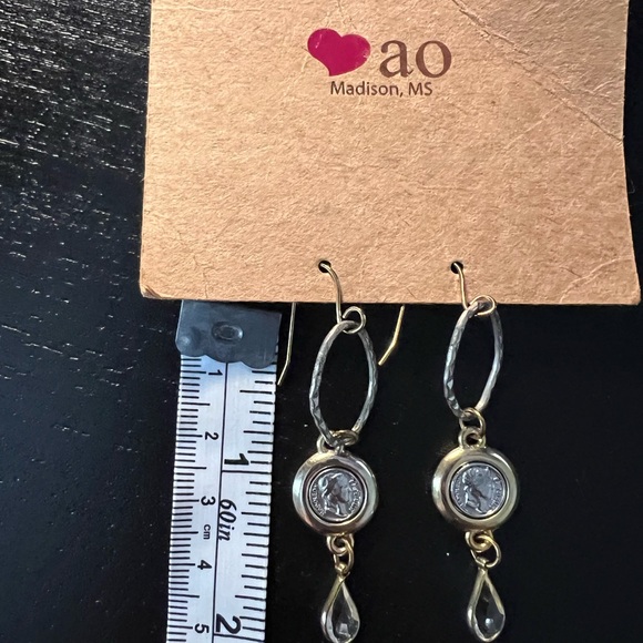 Love ao Gold Dangle Earrings - Picture 3 of 4